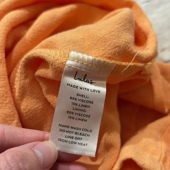 Lulus Tie Front Cutout Orange Midi Dress sz S - Picture 11 of 11